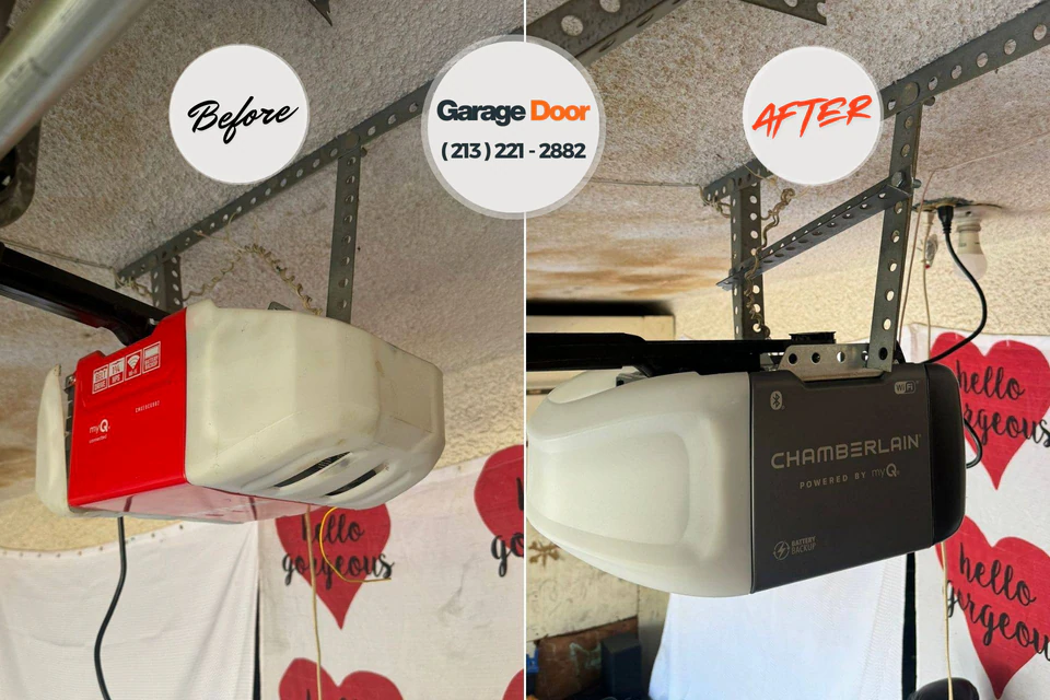 Before and after: garage door repair Bear Creek, FL